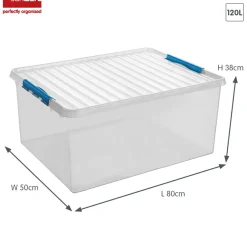 Sunware Aufbewahrungsboxen^Q-line 120 Liter Aufbewahrungsbox - Blue