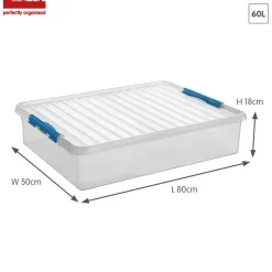 Sunware Q-line 60 Liter Aufbewahrungsbox - Blue< Aufbewahrungsboxen
