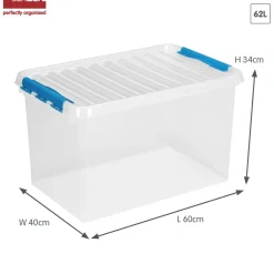 Sunware Q-line 62 liter Aufbewahrungsbox - Blue< Aufbewahrungsboxen