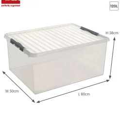 Sunware Q-line 120 Liter Aufbewahrungsbox - Metal< Aufbewahrungsboxen