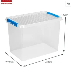 Sunware Aufbewahrungsboxen^Q-line 72 Liter Aufbewahrungsbox - Blue