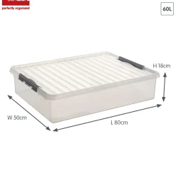 Sunware Aufbewahrungsboxen^Q-line 60 Liter Aufbewahrungsbox - Metal