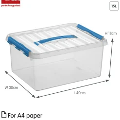 Sunware Aufbewahrungsboxen-Q-line 15 Liter Aufbewahrungsbox - Blue