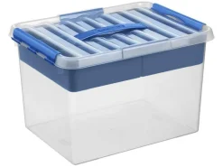 Sunware Aufbewahrungsboxen-Q-line 22 Liter Aufbewahrungsbox mit Einsatz - Blue