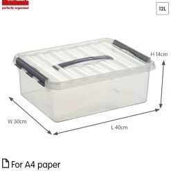 Sunware Aufbewahrungsboxen^Q-line 12 Liter Aufbewahrungsbox - Metal