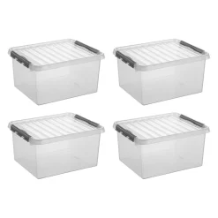 Sunware Q-line 36 Liter 4er-Set Aufbewahrungsboxen< Aufbewahrungsboxen