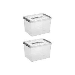 Sunware Aufbewahrungsboxen-Q-line 22 Liter 2er-Set Aufbewahrungsboxen