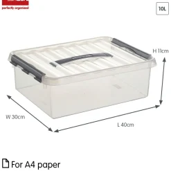 Sunware Aufbewahrungsboxen-Q-line 10 Liter 4er-Set Aufbewahrungsboxen