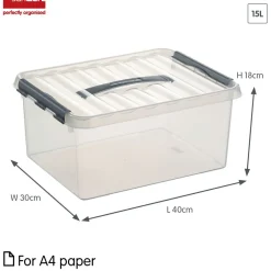 Sunware Q-line 15 Liter 6er-Set Aufbewahrungsboxen< Aufbewahrungsboxen