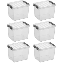 Sunware Q-line 3 Liter 6er-Set Aufbewahrungsboxen< Aufbewahrungsboxen