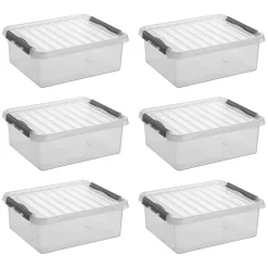 Sunware Aufbewahrungsboxen^Q-line 25 Liter 6er-Set Aufbewahrungsboxen