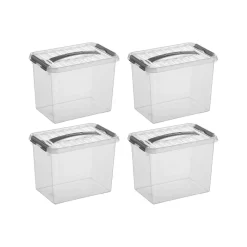 Sunware Q-line 9 Liter 4er-Set Aufbewahrungsboxen< Aufbewahrungsboxen