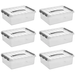 Sunware Q-line 10 Liter 6er-Set Aufbewahrungsboxen< Aufbewahrungsboxen