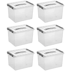 Sunware Aufbewahrungsboxen^Q-line 22 Liter 6er-Set Aufbewahrungsboxen