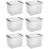 Sunware Q-line 52 Liter 6er-Set Aufbewahrungsboxen< Aufbewahrungsboxen