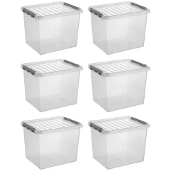 Sunware Q-line 52 Liter 6er-Set Aufbewahrungsboxen< Aufbewahrungsboxen