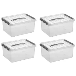 Sunware Q-line 15 Liter 4er-Set Aufbewahrungsboxen< Aufbewahrungsboxen