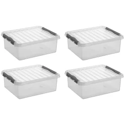 Sunware Aufbewahrungsboxen-Q-line 25 Liter 4er-Set Aufbewahrungsboxen