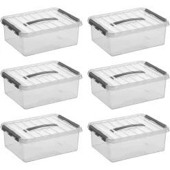 Sunware Aufbewahrungsboxen^Q-line 12 Liter 6er-Set Aufbewahrungsboxen