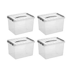 Sunware Aufbewahrungsboxen^Q-line 22 Liter 4er-Set Aufbewahrungsboxen