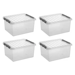 Sunware Aufbewahrungsboxen^Q-line 32 Liter 4er-Set Aufbewahrungsboxen
