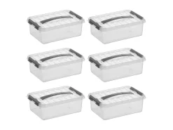 Sunware Q-line 4 Liter 6er-Set Aufbewahrungsboxen< Aufbewahrungsboxen