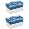 Sunware Q-line 6 Liter 2er-Set Boxen mit Einsatz - Blue< Aufbewahrungsboxen