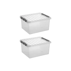 Sunware Aufbewahrungsboxen-Q-line 36 Liter 2er-Set Aufbewahrungsboxen