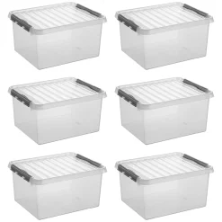Sunware Aufbewahrungsboxen-Q-line 36 Liter 6er-Set Aufbewahrungsboxen