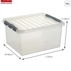 Sunware Aufbewahrungsboxen-Q-line 36 Liter 6er-Set Aufbewahrungsboxen