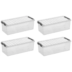 Sunware Q-line 9,5 Liter 4er-Set Aufbewahrungsboxen< Aufbewahrungsboxen