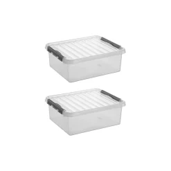 Sunware Aufbewahrungsboxen-Q-line 25 Liter 2er-Set Aufbewahrungsboxen