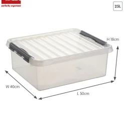 Sunware Aufbewahrungsboxen-Q-line 25 Liter 2er-Set Aufbewahrungsboxen