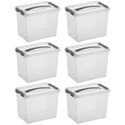 Sunware Aufbewahrungsboxen^Q-line 9 Liter 6er-Set Aufbewahrungsboxen