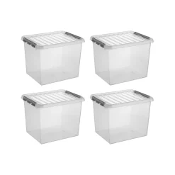 Sunware Aufbewahrungsboxen^Q-line 52 Liter 4er-Set Aufbewahrungsboxen