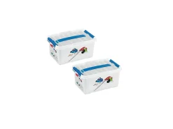Sunware Q-line 6 Liter Nähkasten mit Einsatz - Set von 2< Aufbewahrungsboxen