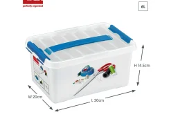 Sunware Q-line 6 Liter Nähkasten mit Einsatz - Set von 2< Aufbewahrungsboxen