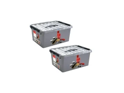 Sunware Aufbewahrungsboxen^Q-line 6 Liter Schuhputz box mit Einsatz - 2 Stück