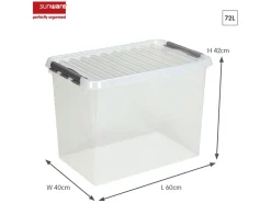 Sunware Aufbewahrungsboxen^Q-line 72 Liter Set von 2 Aufbewahrungsbox - Metal