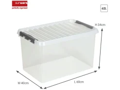 Sunware Q-line 62 Liter Set von 2 Aufbewahrungsbox - Metal< Aufbewahrungsboxen