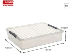 Sunware Aufbewahrungsboxen^Q-line 60 Liter set von 2 Aufbewahrungsboxen - Metal