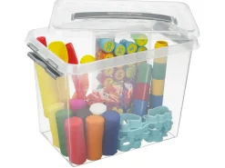 Sunware Q-line 9 Liter Transparent Aufbewahrungsbox - Set von 6< Aufbewahrungsboxen