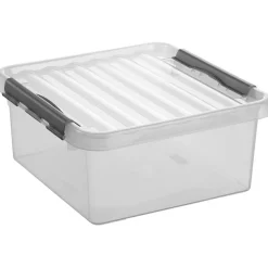 Sunware Aufbewahrungsboxen^Q-line 18 Liter transparent graue Aufbewahrungsbox