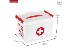 Sunware Reiseapotheke-Q-line 2er-Set 22L Erste-Hilfe box mit Einsatz - rot