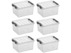 Sunware Aufbewahrungsboxen-Q-line 2-Liter-Aufbewahrungsboxen – Set von 6