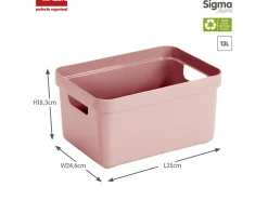 Sunware Sigma 13 Liter Pink Triangel Box mit Deckel - 3 Stück< Aufbewahrungsboxen