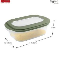 Sunware Schüssel & Schalen^Sigma 2er-Set Käse Aufschnittdose mit Tablett - Green