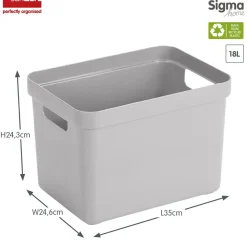 Sunware Aufbewahrungsboxen^Sigma home 18 Liter Aufbewahrungsbox - Grey
