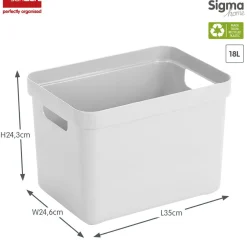 Sunware Sigma home 18 Liter Aufbewahrungsbox - White< Aufbewahrungsboxen