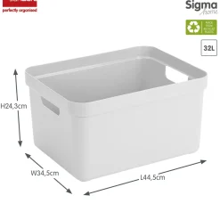 Sunware Aufbewahrungsboxen-Sigma home 32 Liter Aufbewahrungsbox - White